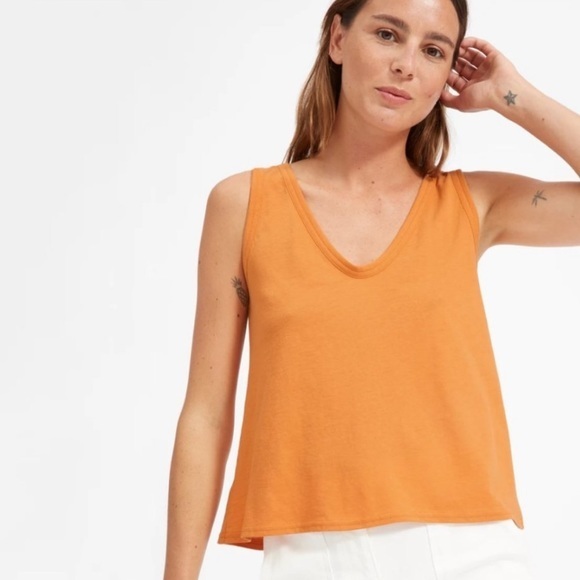 Everlane The Cotton Double V Tank - Picture 1 of 5